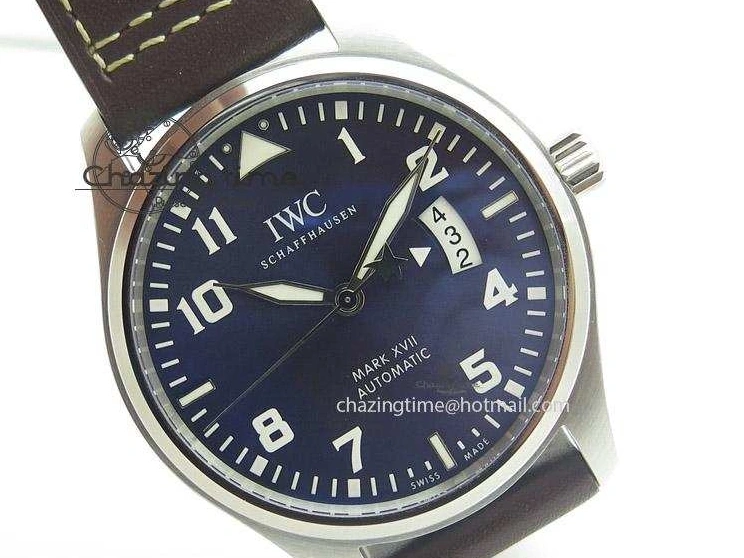 MIROTIME 0202 Mark XVII Le Petit Prince MK Maker 1:1 Best Edition SS Blue Dial On Brown Leather Strap A ComfortFit 7377